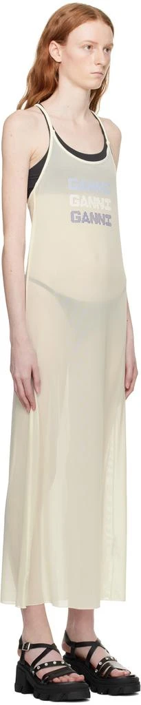 GANNI Off-White Semi-Sheer Maxi Dress 2