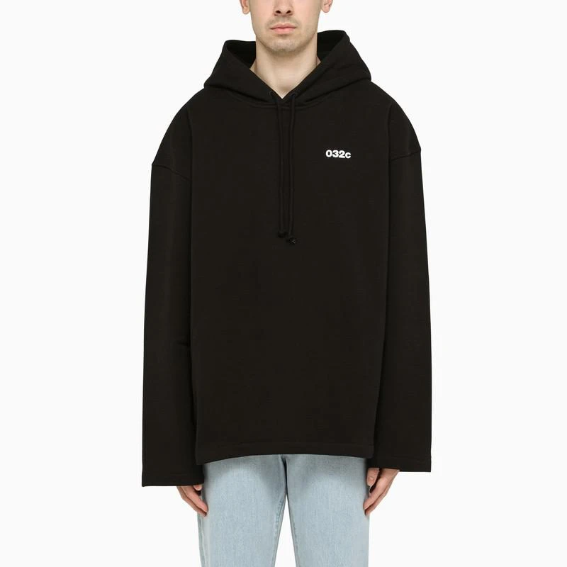 032c Black oversized hoodie 1