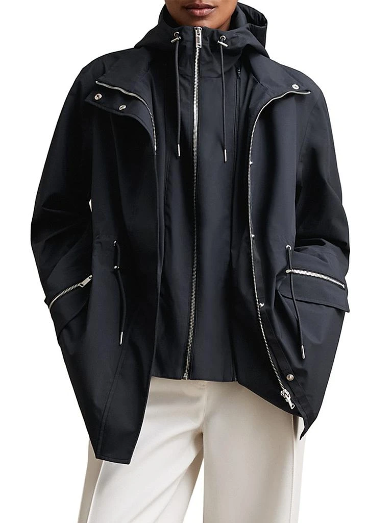 REISS Tia Hooded Raincoat 3