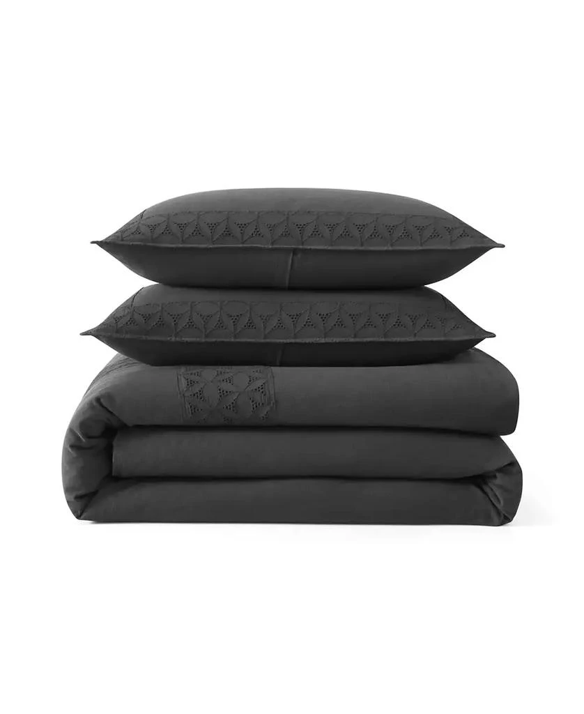 DKNY Pure Hotel Eyelet 3-Pc. Duvet Cover Set 3