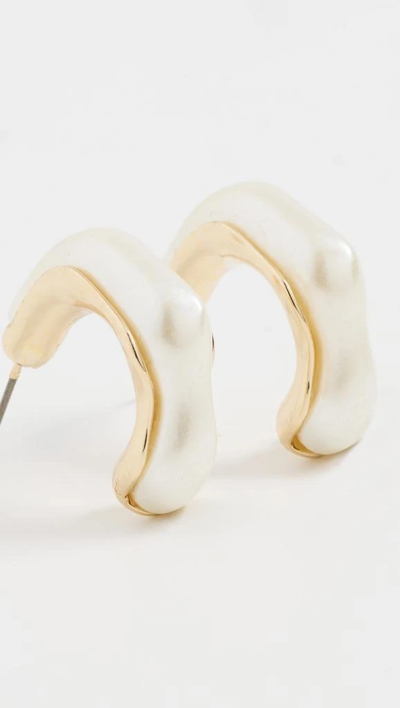 Argento Vivo TT Irrglar Pearl Concave Hoops 3