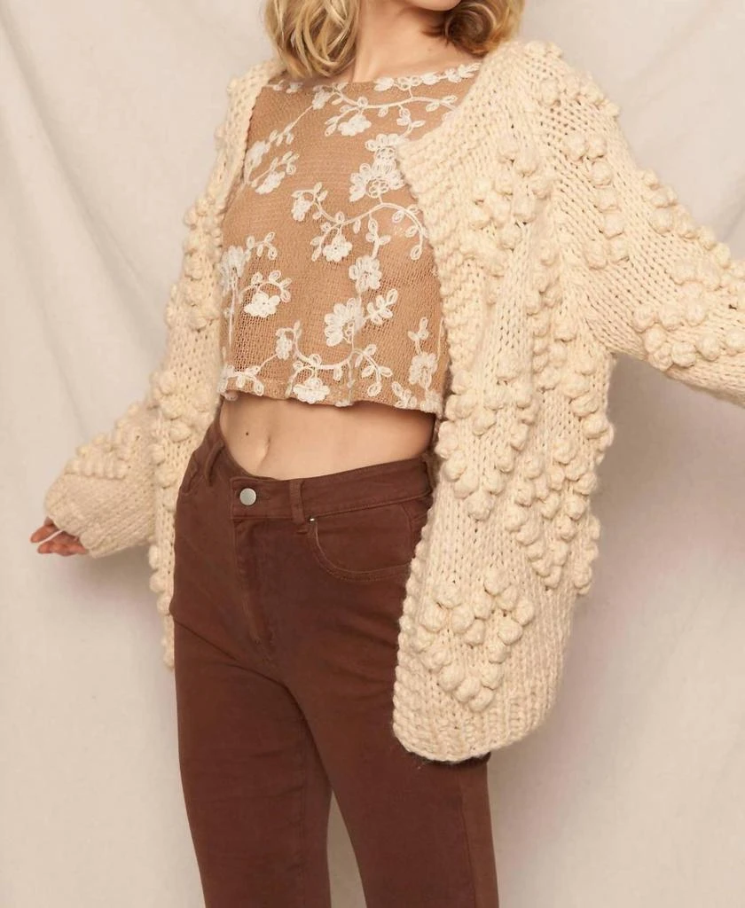 En Creme En Creme - Pom Pom Cardigan 4