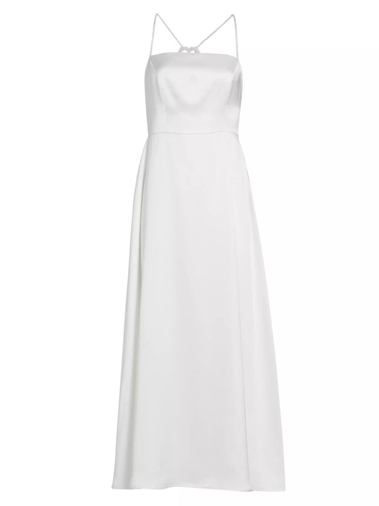 HVN Emma Faux-Pearl Embellished Dress