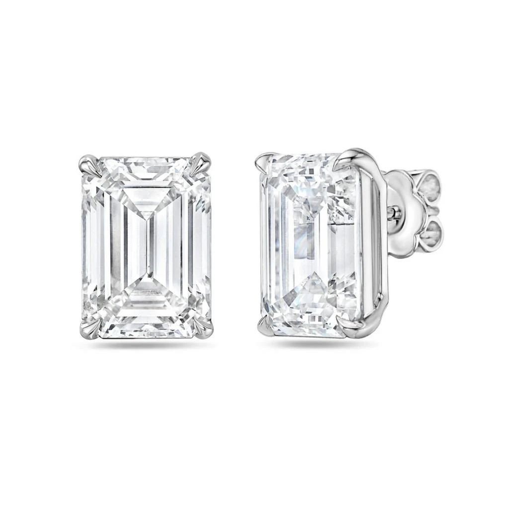Diana M Jewels Diana M Jewels - 5.00 Cts Lab Grown Emerald Cut Stud Earrings