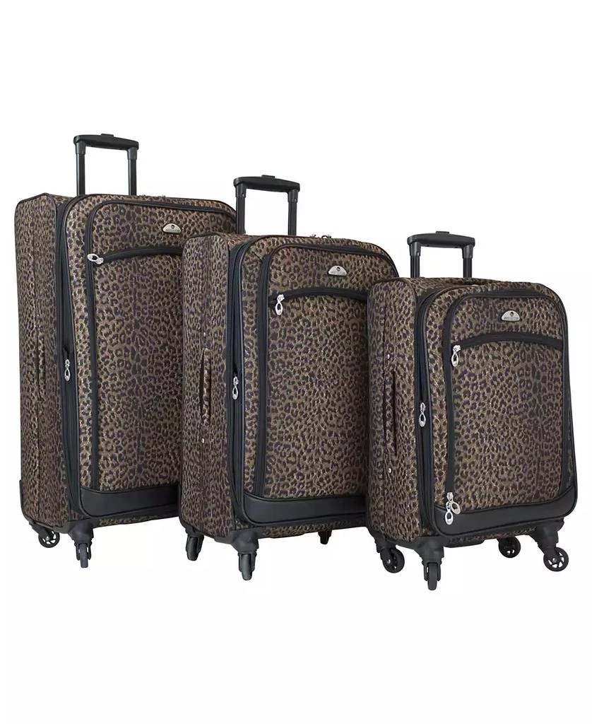 American Flyer Animal Print 5 Piece Spinner Luggage Set 2