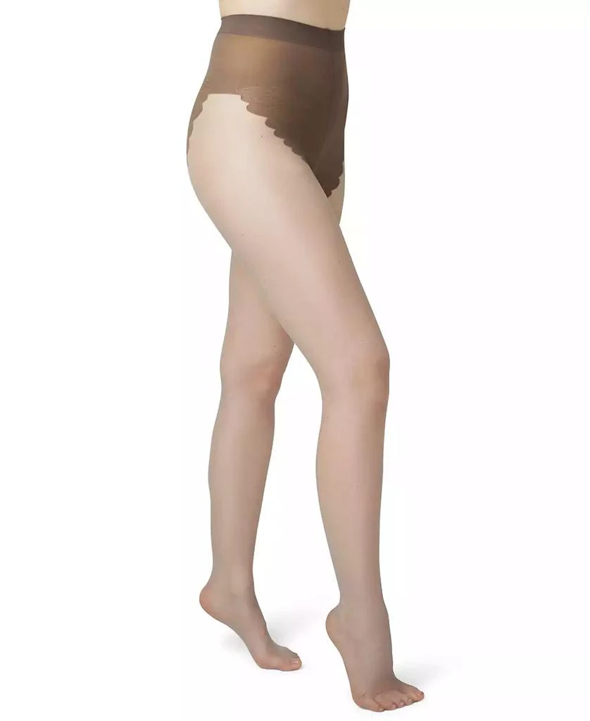 Hue Women's  French Lace Control Top Pantyhose 4