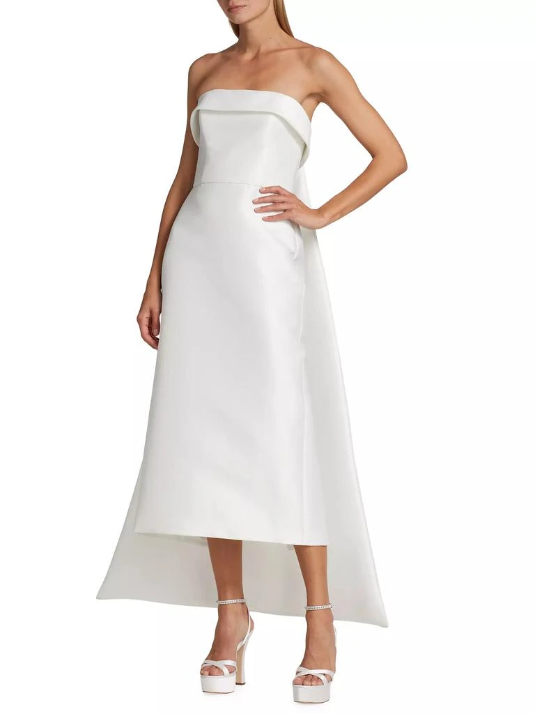 Amsale Mikado Satin Tea-Length Bridal Dress 3