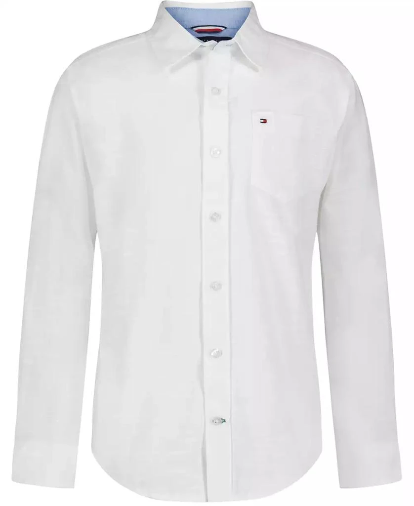 Tommy Hilfiger Big Boys Textured Long Sleeve Shirt 1