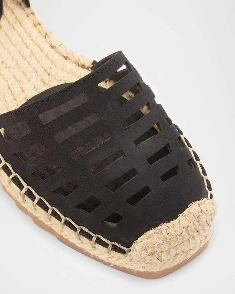 Eileen Fisher Bijou Leather Cutout Mary Jane Espadrilles 4