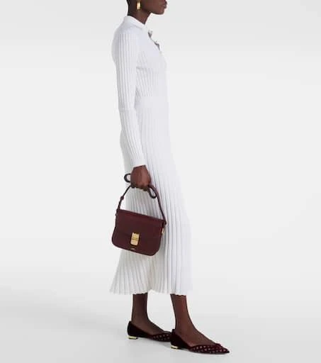 Aquazzura Romance D'Orsay velvet and mesh flats 3