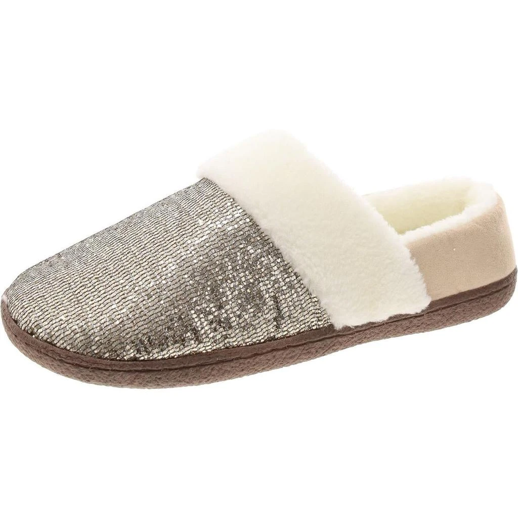 Easy Spirit Siesta 8 Womens Faux Fur Glitter Loafer Slippers 5