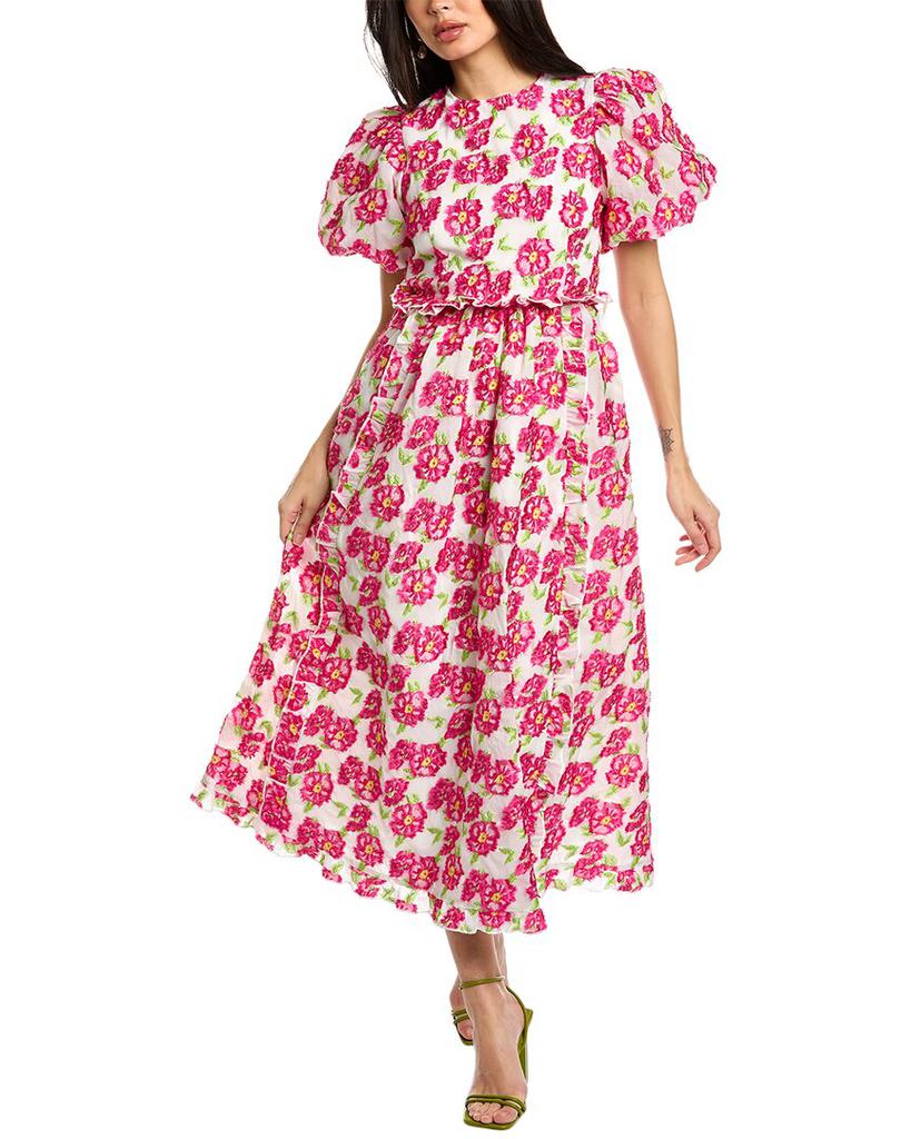 Sister Jane Scallop Shore Jacquard Midi Dress