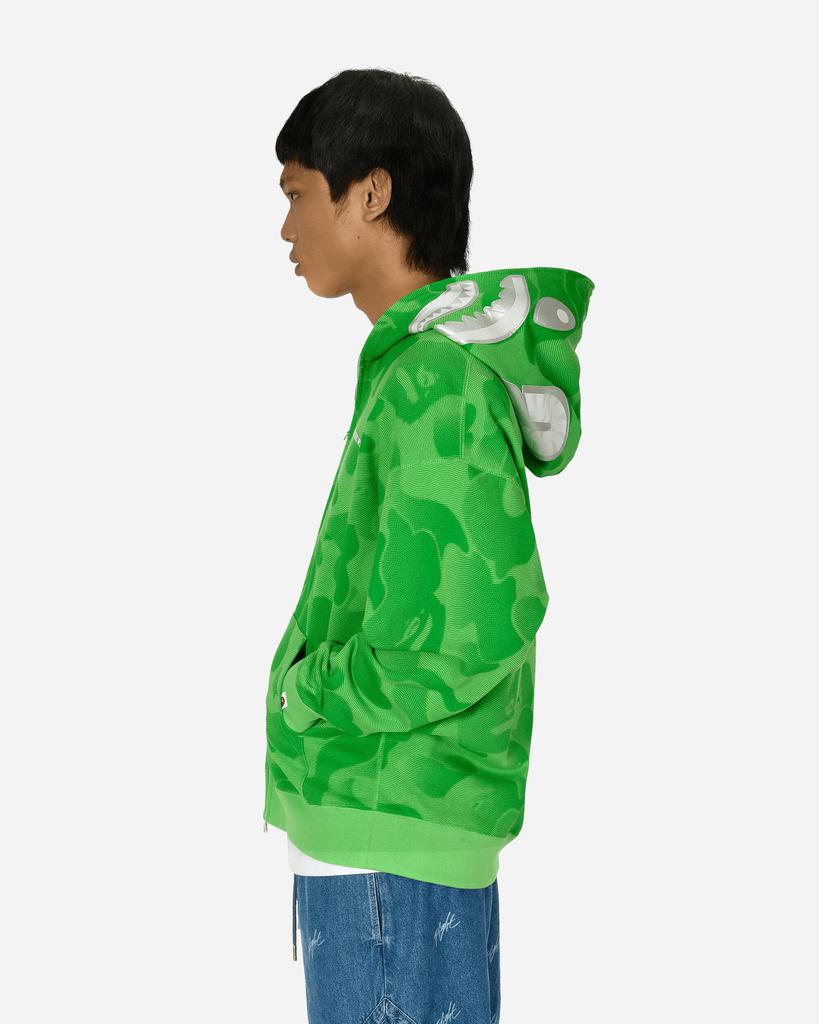 A Bathing Ape Ink Camo Shark Zip Hoodie Green