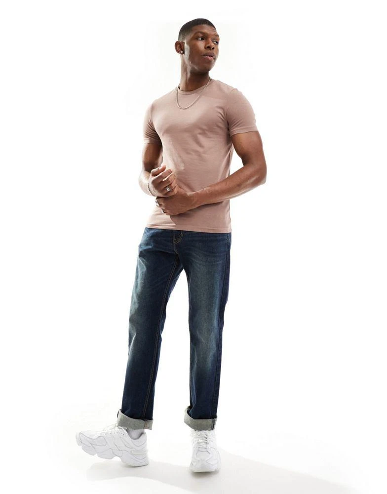 ASOS ASOS DESIGN essential muscle fit t-shirt in brown 2