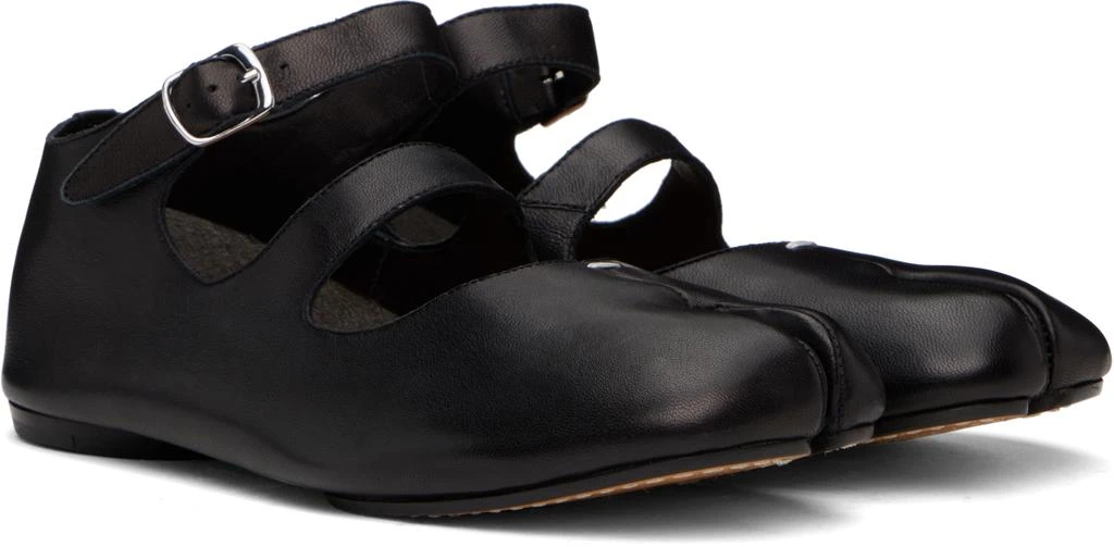 MAISON MARGIELA Black Tabi Ballerina Flats 4