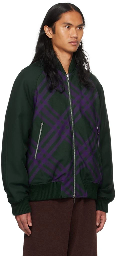 Burberry Green Check Reversible Bomber Jacket 2
