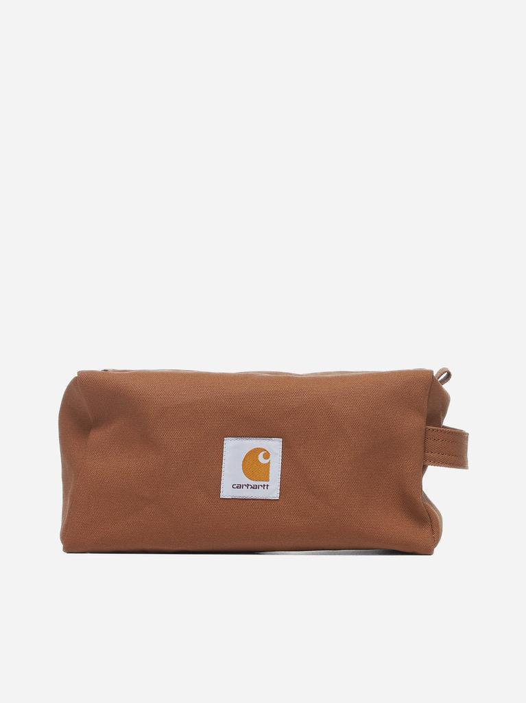 Carhartt WIP Brown Canvas Washbag vanity case