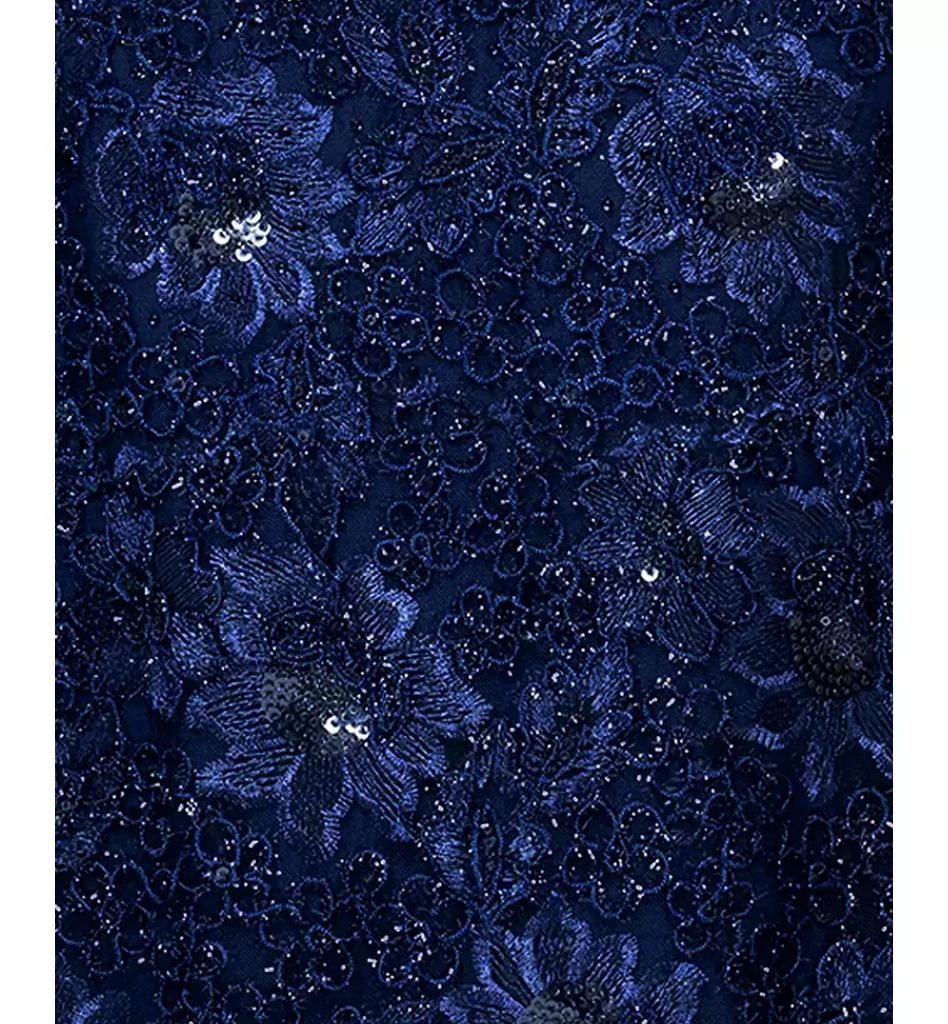 Betsy & Adam Women's Embellished Lace Sleeveless Gown 5