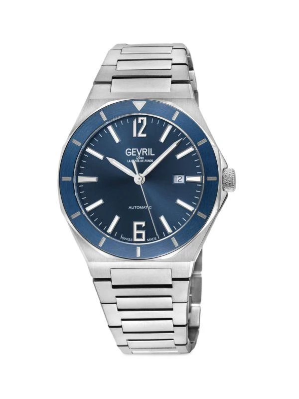 Gevril High Line 43MM Stainless Steel Automatic Bracelet Watch 4
