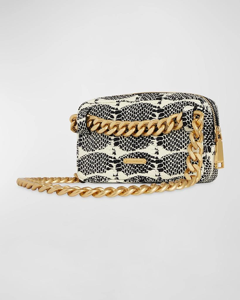 Rebecca Minkoff Edie Snakeskin-Embossed Chain Belt Bag 3