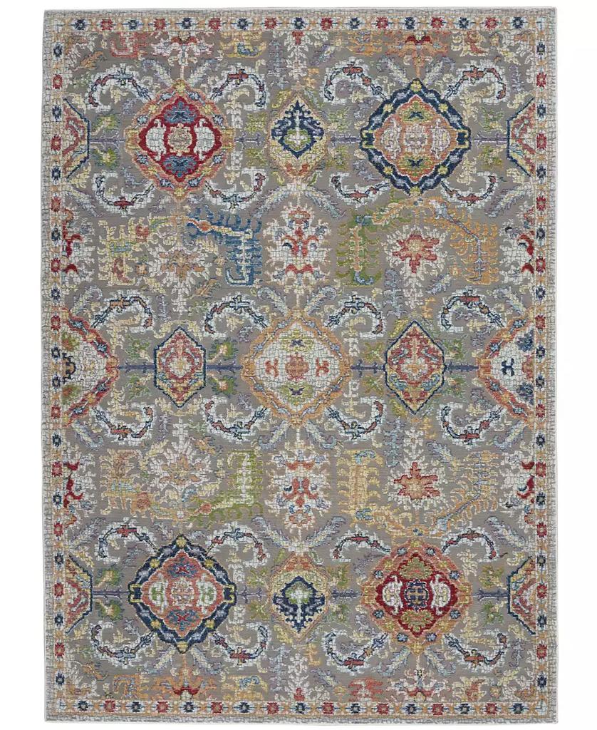 Nourison Ankara Global ANR12 Gray and Multi 7'10" x 9'10" Area Rug
