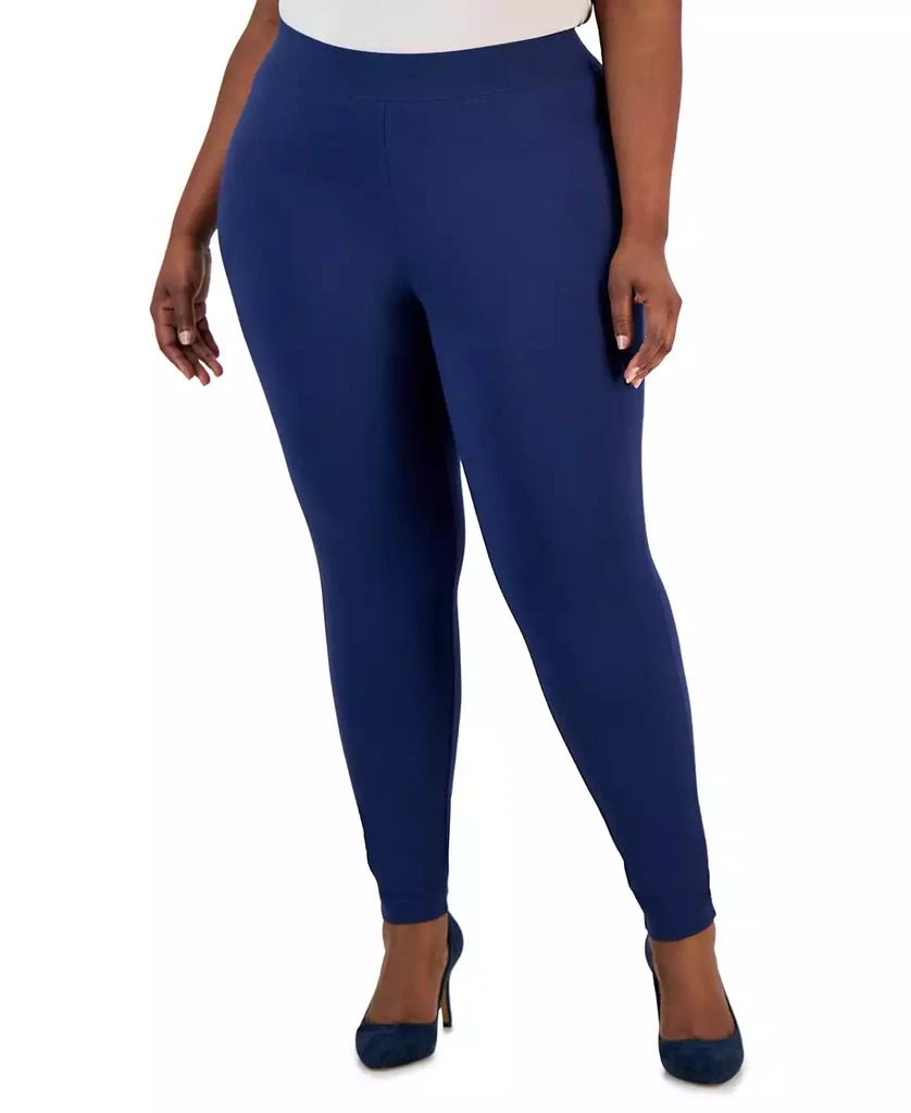 Shop Plus Size Skinny Pull-On Ponte Pants, Created for Macy's on