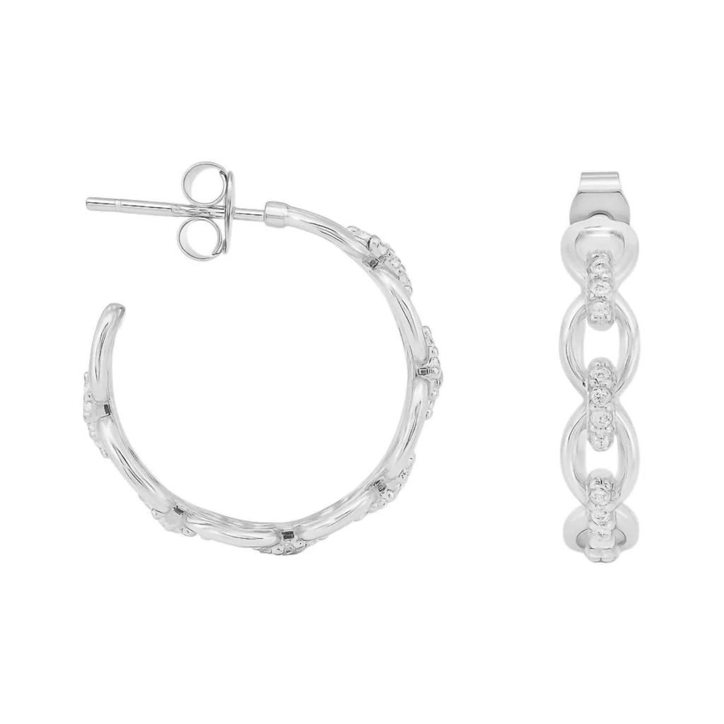 Allyanna Gifts Allyanna Gifts - Women
s Moissanite Oval Link Post Hoop Earrings