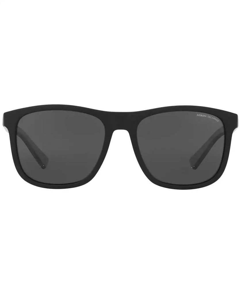 Armani Exchange Men's Low Bridge Fit Sunglasses, AX4049SF 57 2