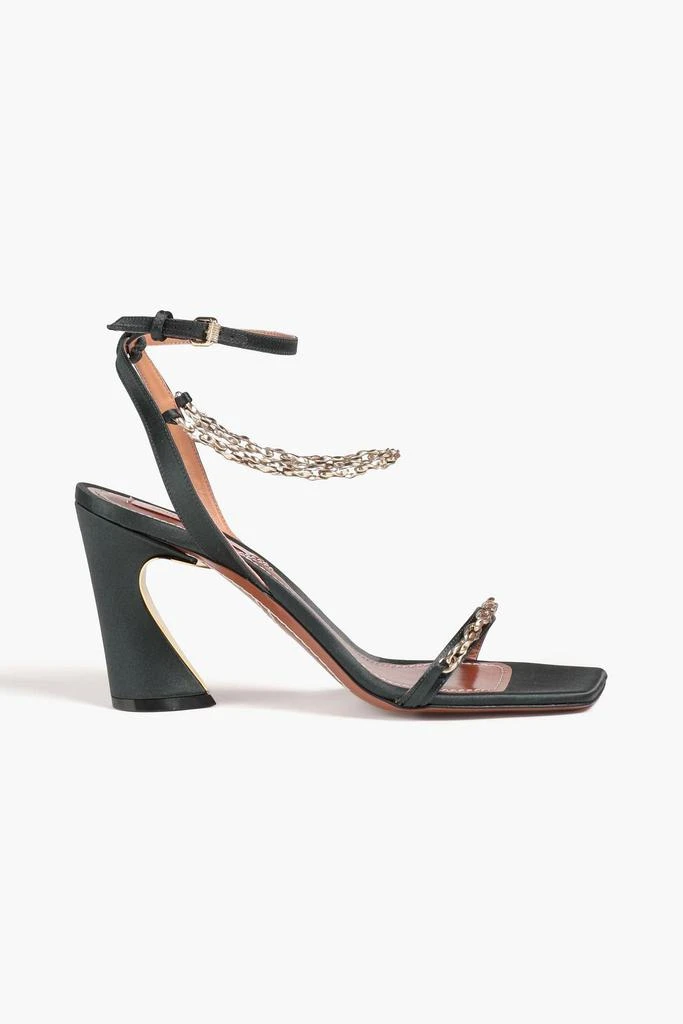 Zimmermann Chain-trimmed satin sandals 1