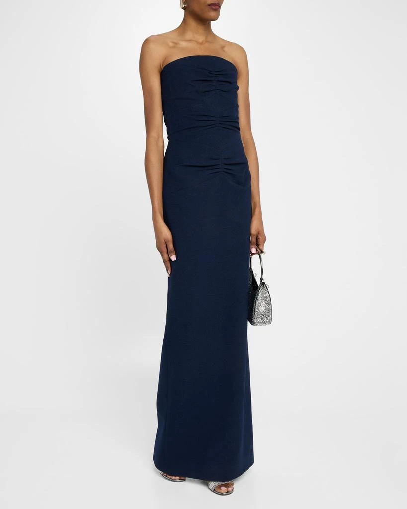 E.Stott Wallis Strapless Cady Column Gown - NAVY - 16 UK (12 US)
