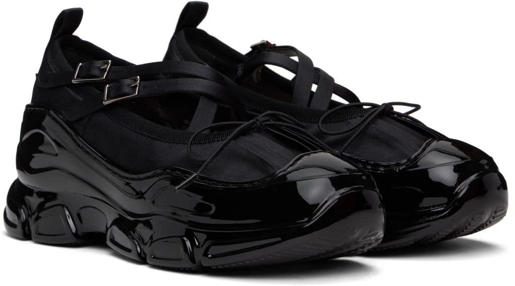 Simone Rocha Black Classic Criss Cross Tracker Ballerina Flats 4