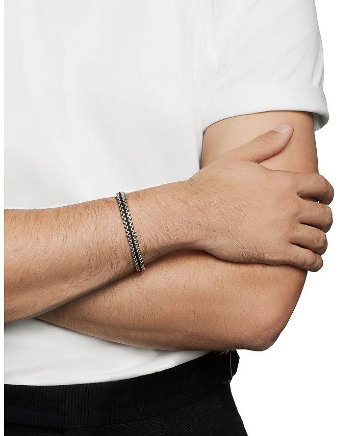 David Yurman Men's Woven Box Chain Bracelet in Sterling Silver with Nylon, 10mm 7