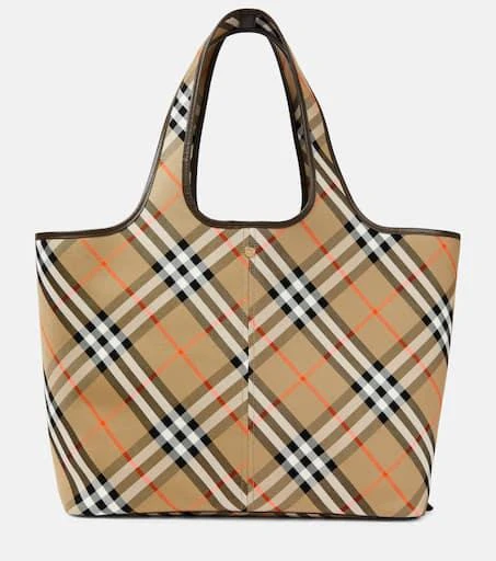 Burberry Burberry Check Medium canvas tote bag 1