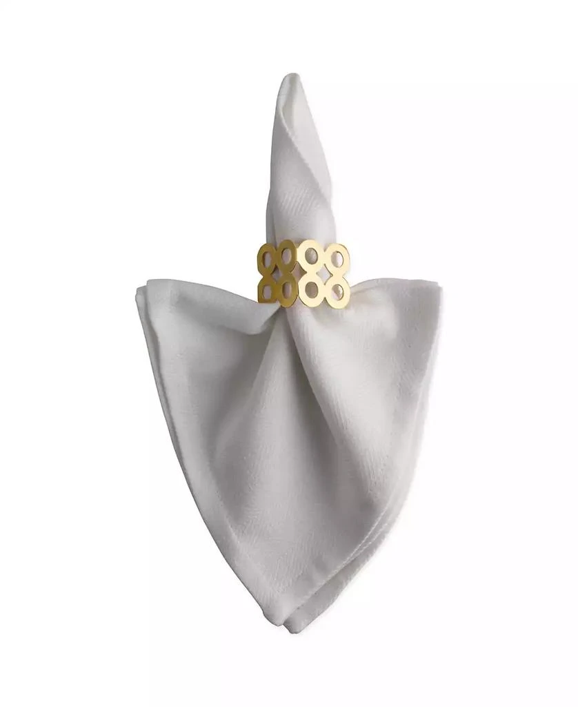 Design Imports Square Die Cut Napkin Ring Set of 6 5