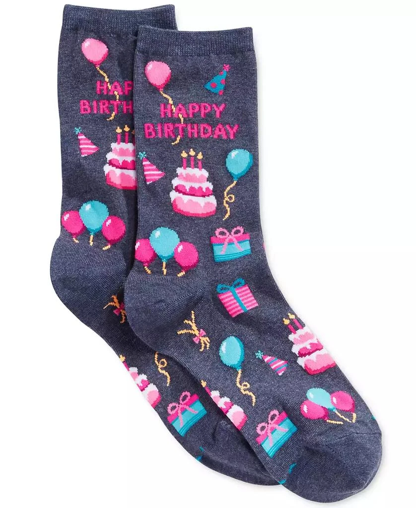 Hot Sox Women's Happy Birthday Fashion Crew Socks 1