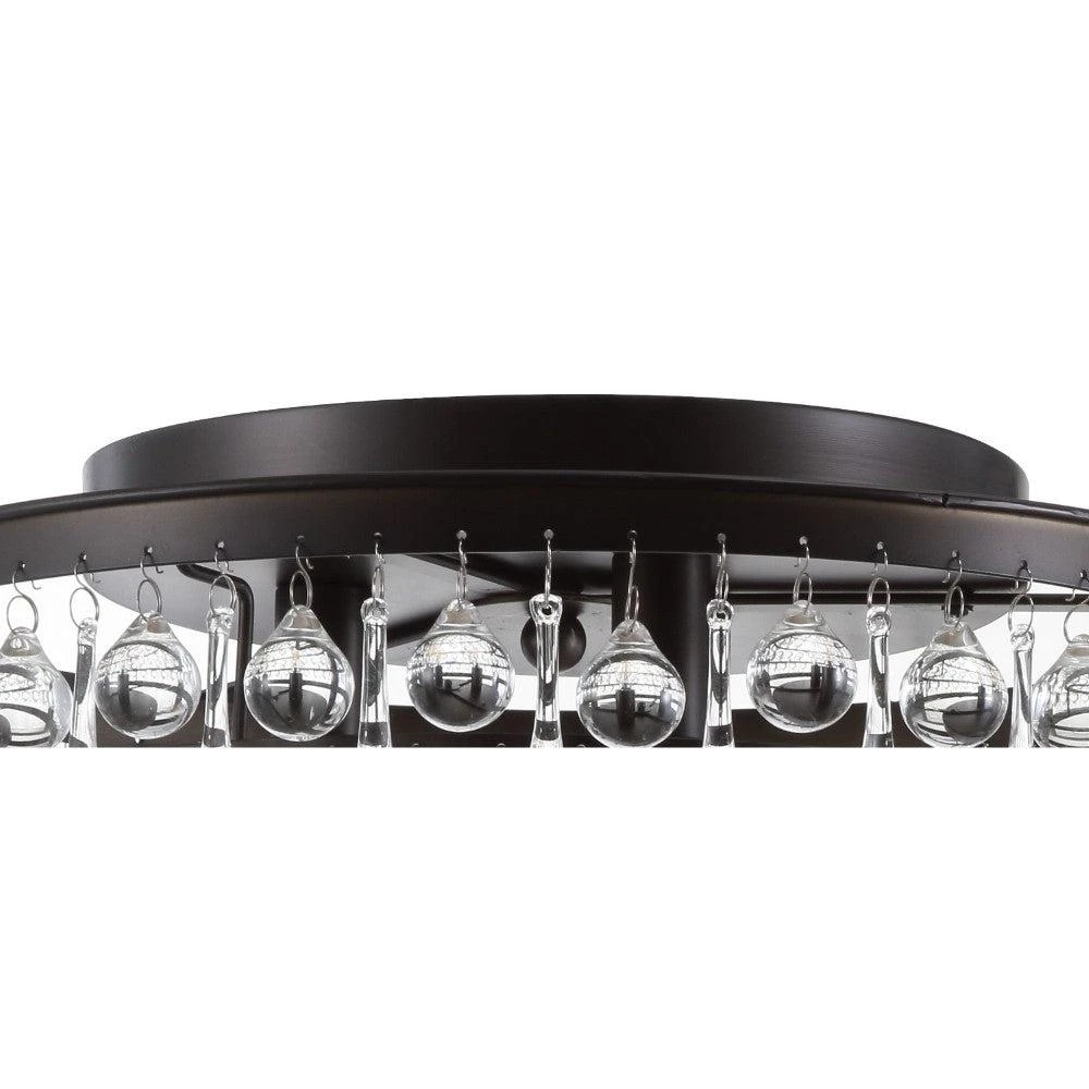 JONATHAN Y Toronto 16" Metal/Crystal LED Flush Mount 5