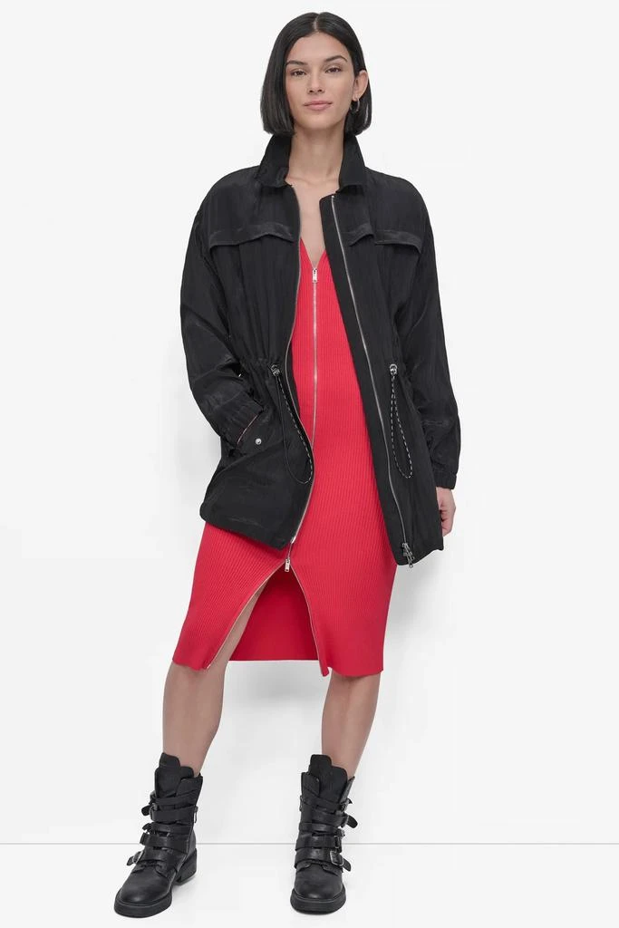 DKNY LONG SLEEVE TEXTURED ANARAK JACKET 7