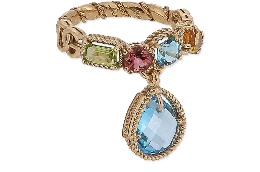 Dolce & Gabbana 18 kt yellow gold ring with multicolor fine gemstones 2