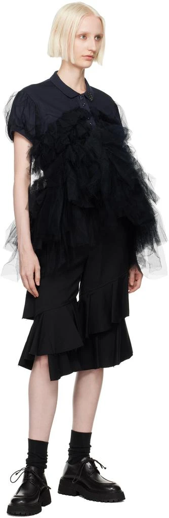 Black Comme des Garçons Black Ruffled Trousers 4
