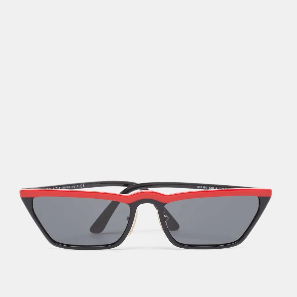 Prada Prada Black/Red SPR 19U Rectangular Sunglasses 1