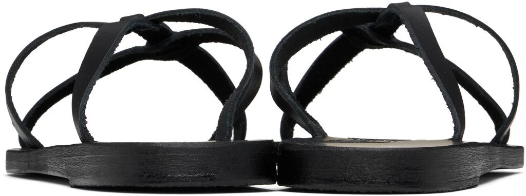 ANCIENT GREEK SANDALS Black Egopi Sandals 2