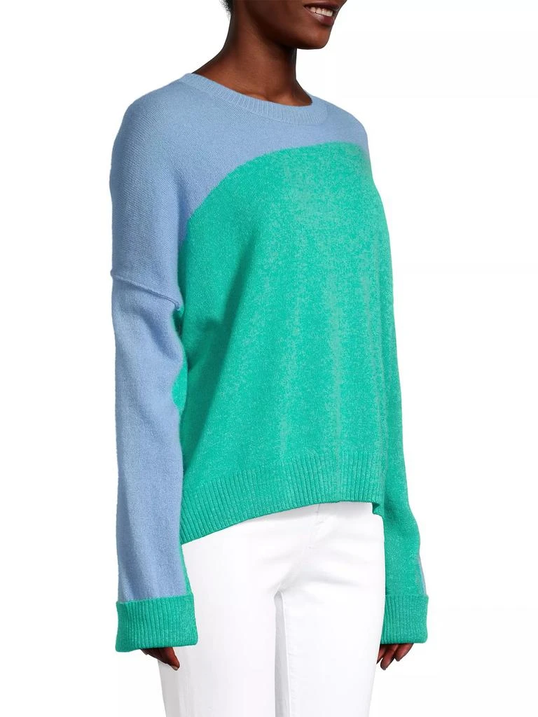 Crush Cashmere Stay Wild Two-Tone Cashmere Sweater 4