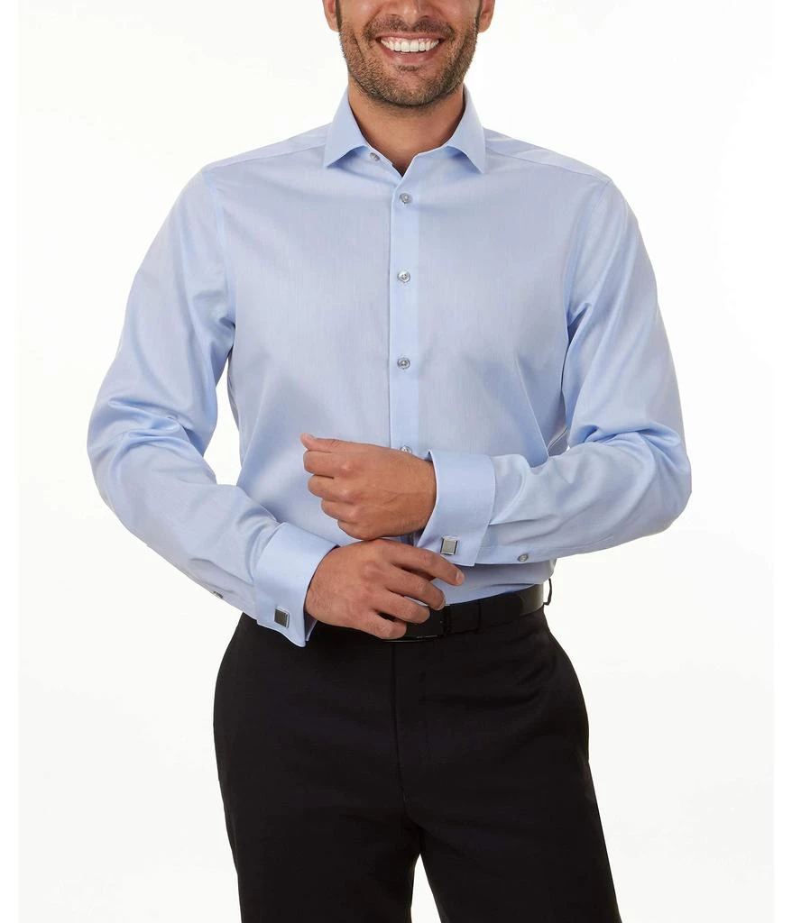 Calvin Klein Dress Shirt Slim Fit Non Iron Solid French Cuff 2