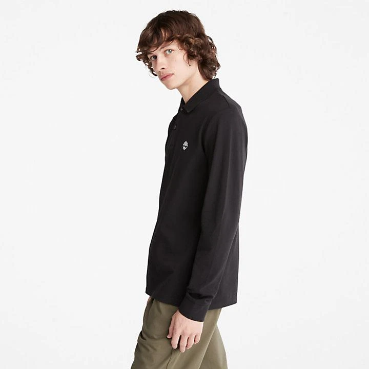 Timberland Millers River LS Polo Shirt for Men in Black 4