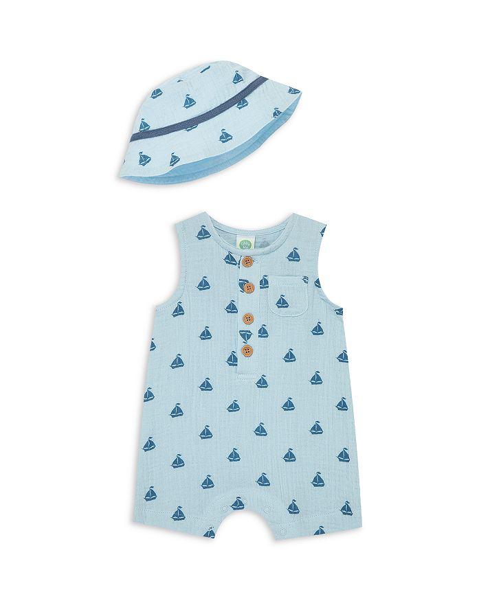 Little Me Boys' Sailboats Romper & Hat Set - Baby