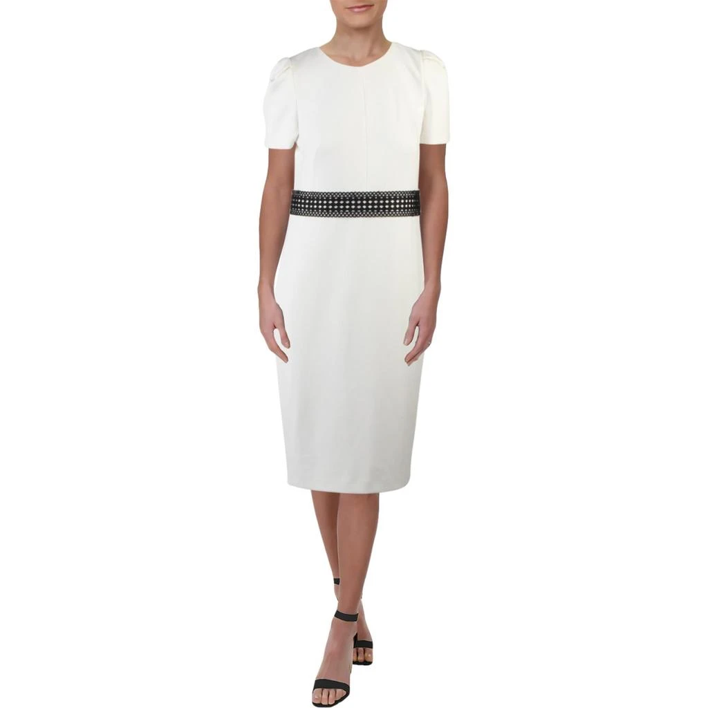 Calvin Klein Womens Lace Sheath Midi Dress 2