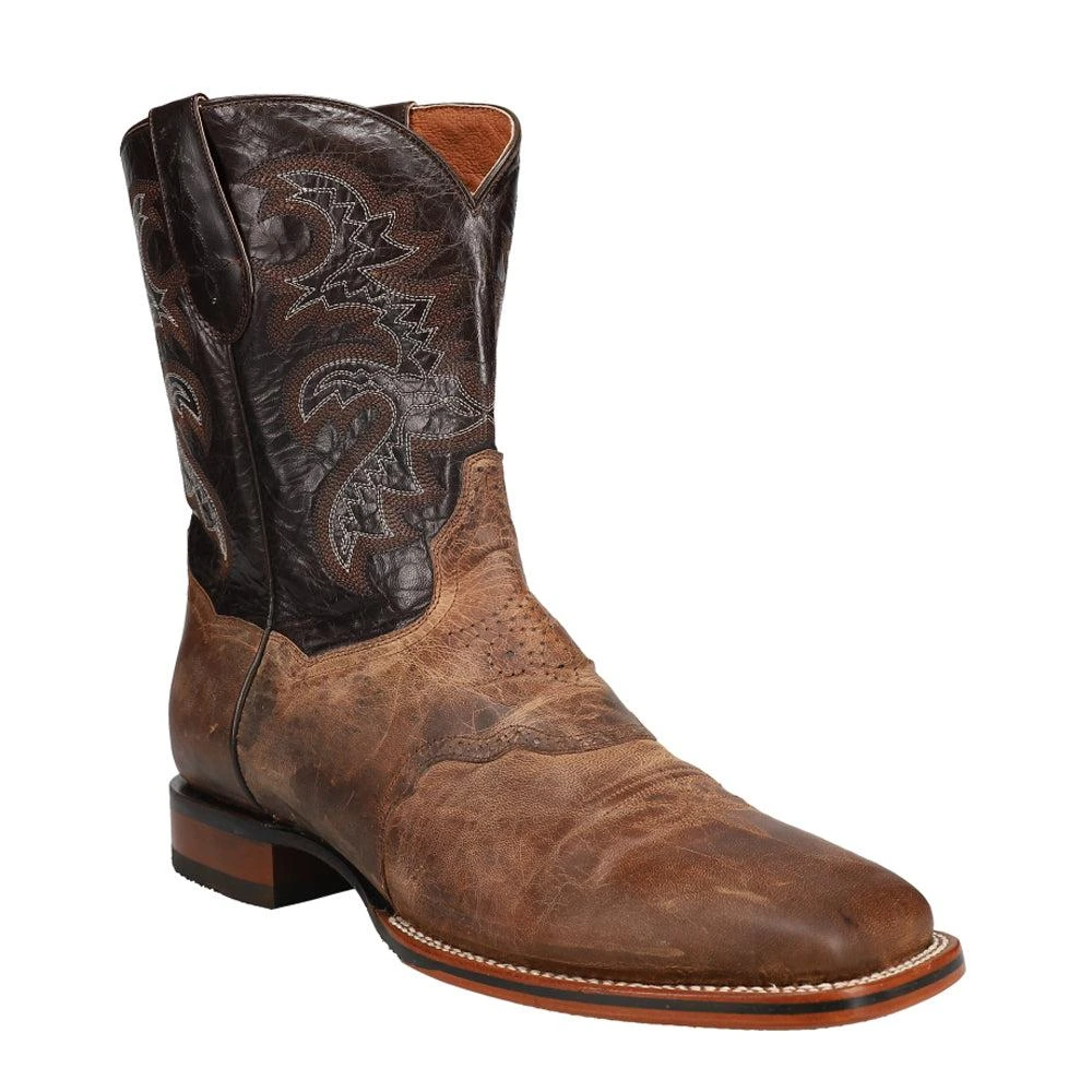 Dan Post Boots Franklin Embroidered Square Toe Pull On Cowboy Boots 2