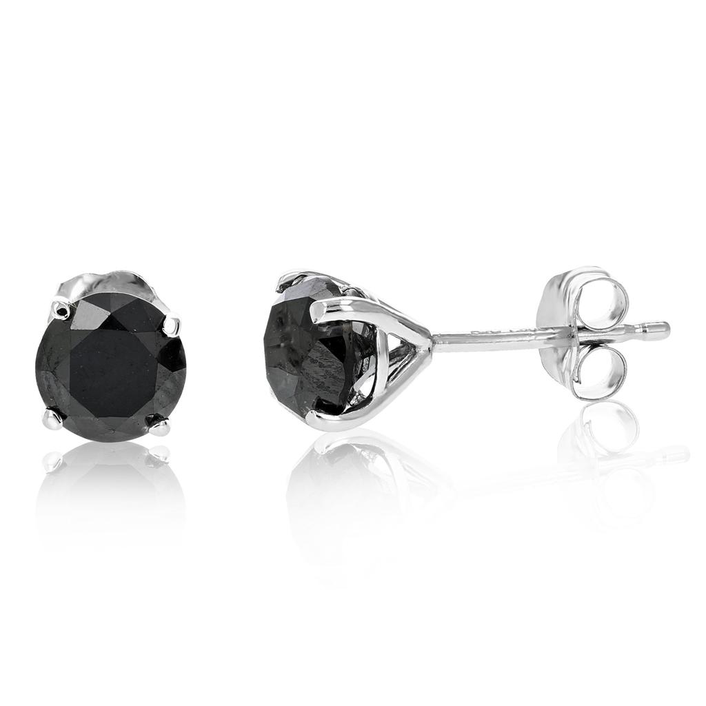 Vir Jewels 1.50 cttw Black Diamond Stud Earrings Martini Set 14K Gold