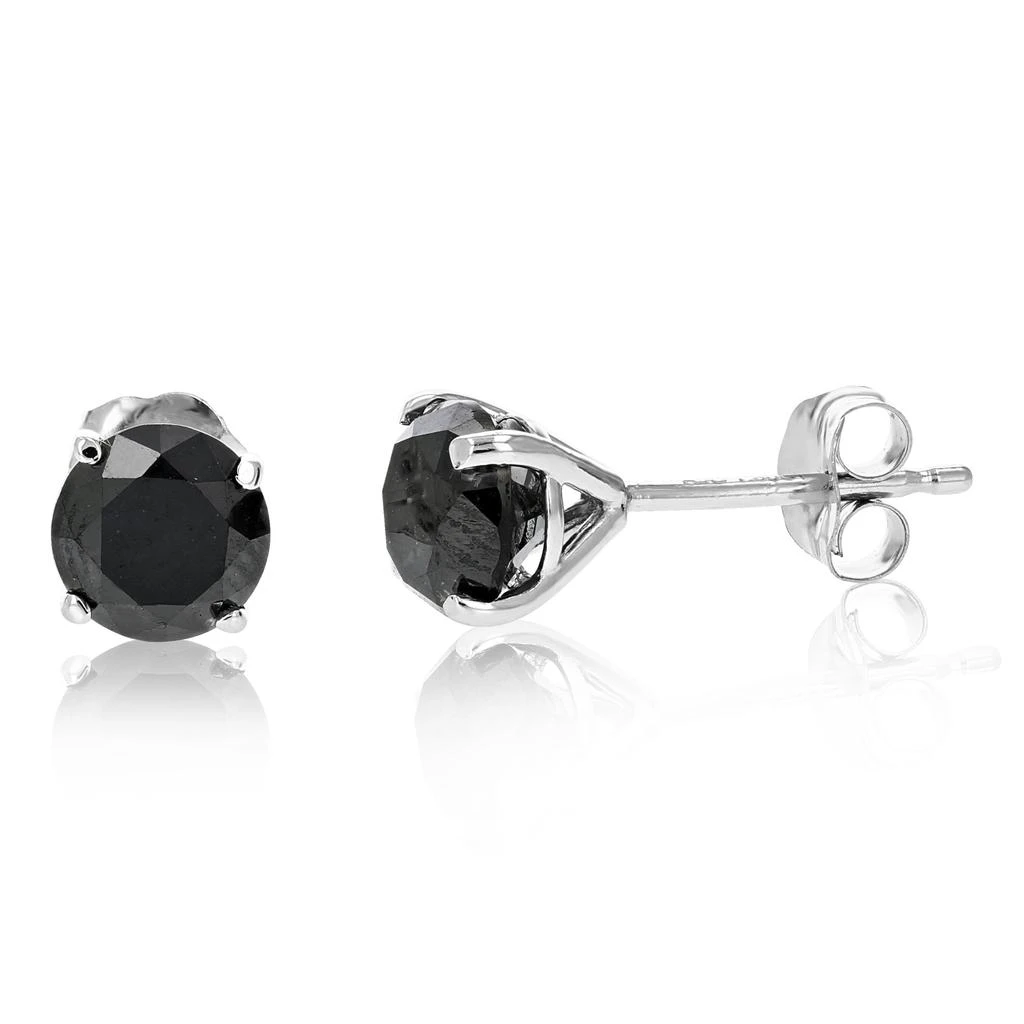 Vir Jewels 1.50 cttw Black Diamond Stud Earrings Martini Set 14K Gold 2