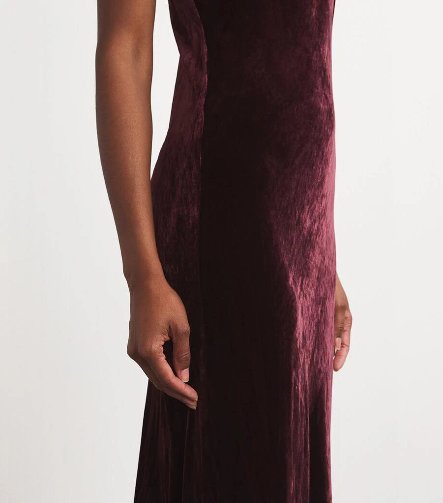 Ralph Lauren Silk-Blend Velvet Maxi Dress 6